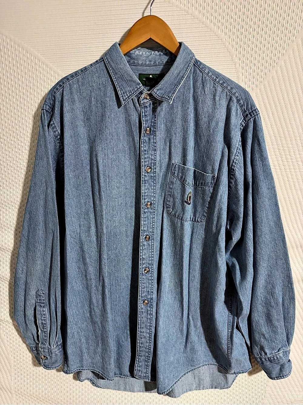 Hunt Club Men's Denim Button Down Shirt Size XL